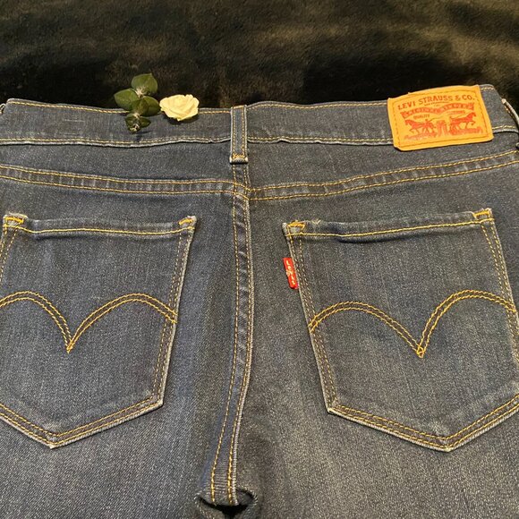 LEVI STRAUSS & CO. 5-Pocket Denim Mid-Rise Jeans Shorts Sz 25 - Picture 3 of 5